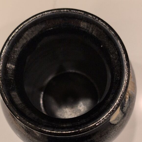 Studio Art Pottery Hand Thrown Mottled Glaze Ceramic Vase Artist signed - Picture 6 of 9